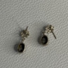 925 Sterling Silver Abalone & Marcasite Earrings Length 0.60 Inch