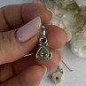 925 Sterling Silver Peridot Earrings & Pendant Set