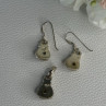 925 Sterling Silver Peridot Earrings & Pendant Set