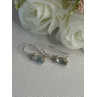 925 Sterling Silver Blue Topaz & Beryl Earrings Length0.80 Inch