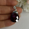 925 Sterling Silver Amethyst Pendant Length 1.40 Inch