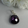 925 Sterling Silver Amethyst Pendant Length 1.40 Inch