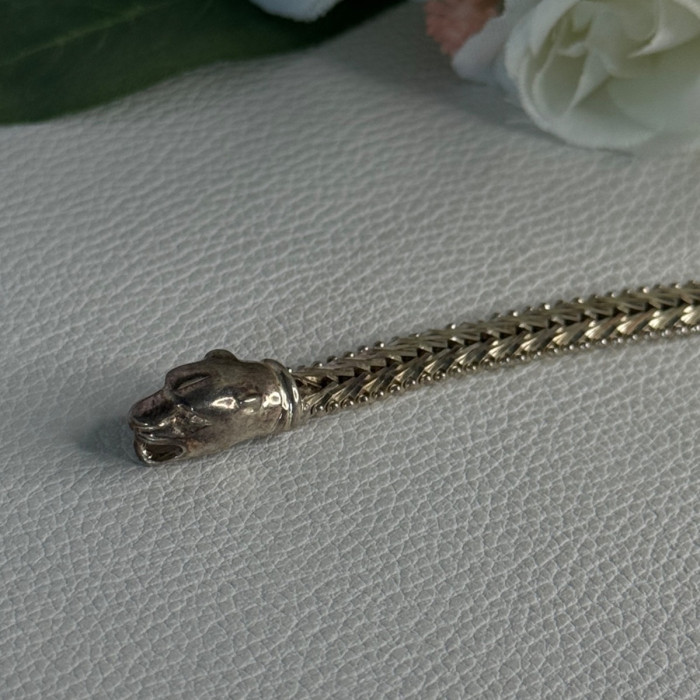 925 Sterling Silver Pantera Bracelet Length 8 Inch