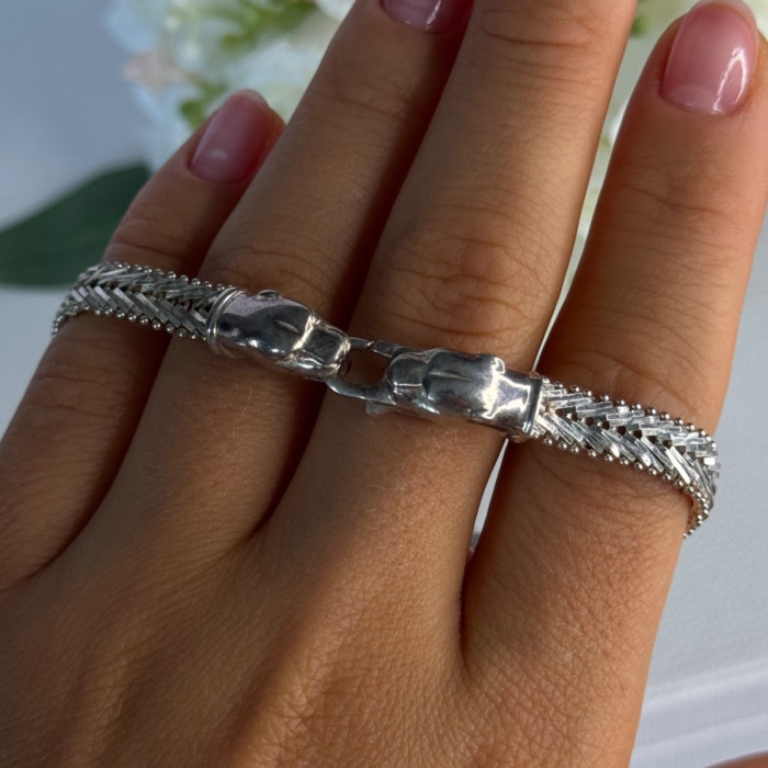 925 Sterling Silver Pantera Bracelet Length 8 Inch