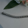 Beautiful 925 Sterling Silver CZ Bracelet Length 7.5 Inch