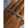Beautiful 925 Sterling Silver CZ Bracelet Length 7.5 Inch