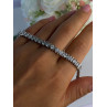 Beautiful 925 Sterling Silver CZ Bracelet Length 7.5 Inch