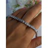 Beautiful 925 Sterling Silver CZ Bracelet Length 7.5 Inch