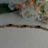 925 Sterling Silver Gold Plated Sapphire Bracelet Length 7.5 Inch