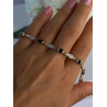 925 Sterling Silver Gold Plated Sapphire Bracelet Length 7.5 Inch