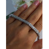 Elegant 925 Sterling Silver CZ Bracelet Length 7.5 Inch