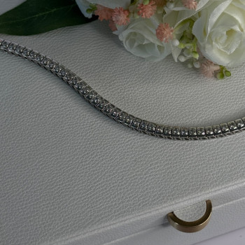 Elegant 925 Sterling Silver CZ Bracelet Length 7.5 Inch