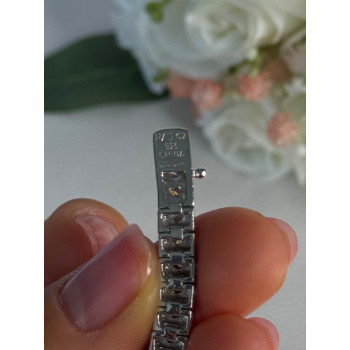 Elegant 925 Sterling Silver CZ Bracelet Length 7.5 Inch