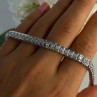 Elegant 925 Sterling Silver CZ Bracelet Length 7.5 Inch
