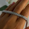Elegant 925 Sterling Silver CZ Bracelet Length 7.5 Inch