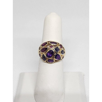 10K YELLOW GOLD & TOURMALINE RING  SIZE 5.5