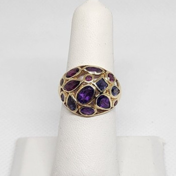 10K Yellow Gold & Tourmaline Ring Size 5.5