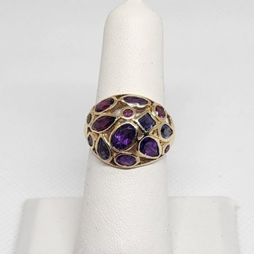 10K Yellow Gold & Tourmaline Ring Size 5.5