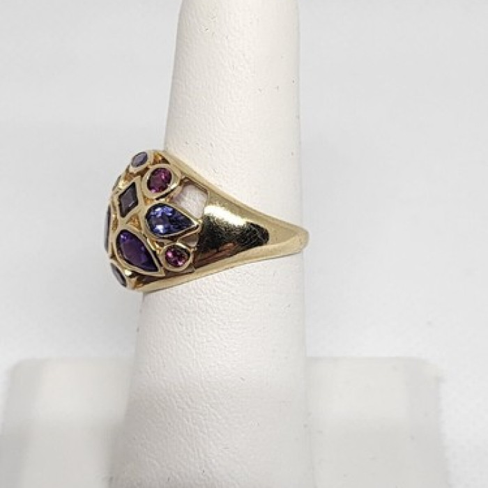 10K Yellow Gold & Tourmaline Ring Size 5.5