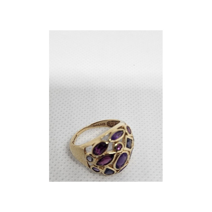 10K YELLOW GOLD & TOURMALINE RING  SIZE 5.5