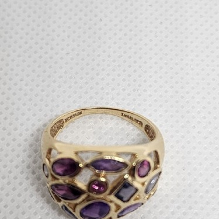 10K Yellow Gold & Tourmaline Ring Size 5.5