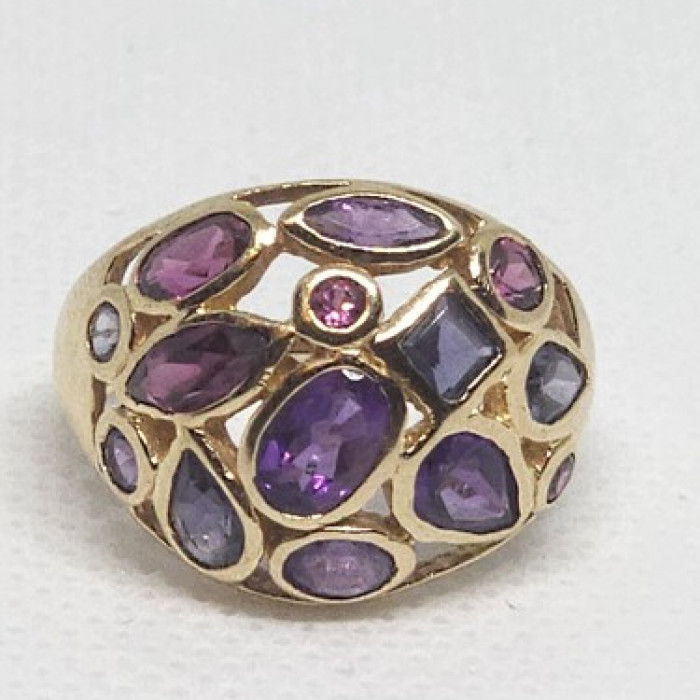 10K Yellow Gold & Tourmaline Ring Size 5.5