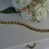Charming 925 Sterling Silver Gold Plated Bracelet Length 7.5 Inch