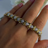Charming 925 Sterling Silver Gold Plated Bracelet Length 7.5 Inch