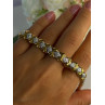 Charming 925 Sterling Silver Gold Plated Bracelet Length 7.5 Inch