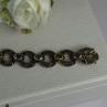 925 Sterling Silver Amethyst Citrine Topaz Marcasite Bracelet Length 7.5 Inch
