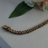 Fas 925 Sterling Silver Gold Plated CZ Bracelet Length 8.5 Inch