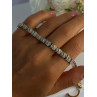Charming 925 Sterling Silver Gold Plated Bracelet Length 8 Inch