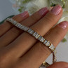 Charming 925 Sterling Silver Gold Plated Bracelet Length 8 Inch