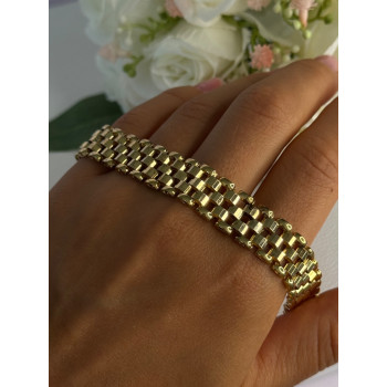 925 Sterling Silver Gold Plated Italy Milor Bracelet Length 7 Inch