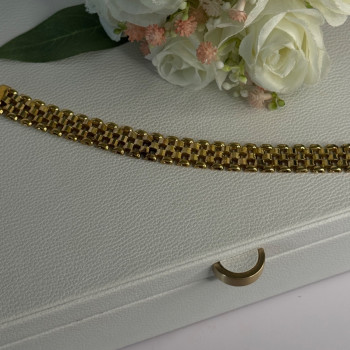 925 Sterling Silver Gold Plated Italy Milor Bracelet Length 7 Inch