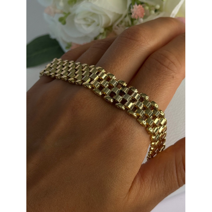 925 Sterling Silver Gold Plated Italy Milor Bracelet Length 7 Inch