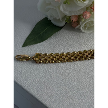 925 Sterling Silver Gold Plated Italy Milor Bracelet Length 7 Inch