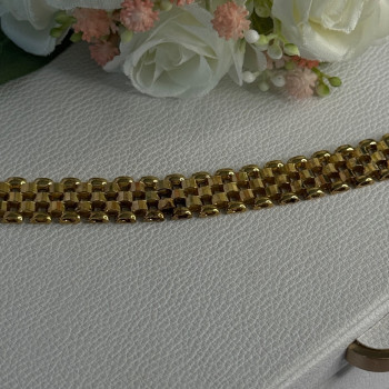 925 Sterling Silver Gold Plated Italy Milor Bracelet Length 7 Inch