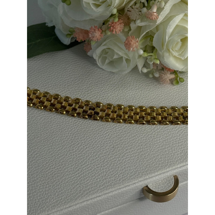 925 Sterling Silver Gold Plated Italy Milor Bracelet Length 7 Inch