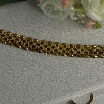925 Sterling Silver Gold Plated Italy Milor Bracelet Length 7 Inch