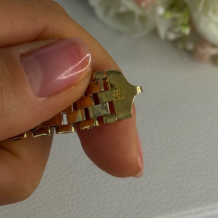 925 Sterling Silver Gold Plated Italy Milor Bracelet Length 7 Inch