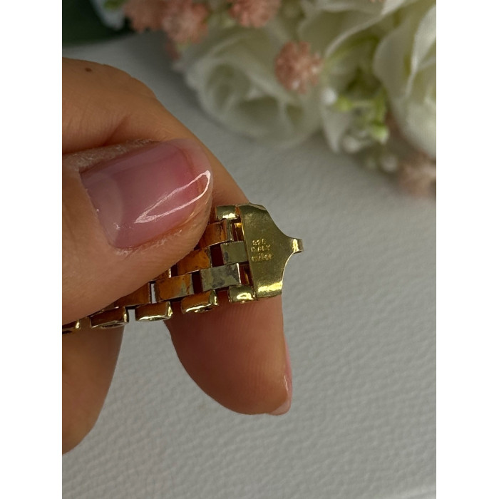 925 Sterling Silver Gold Plated Italy Milor Bracelet Length 7 Inch