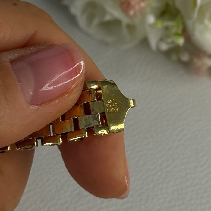 925 Sterling Silver Gold Plated Italy Milor Bracelet Length 7 Inch