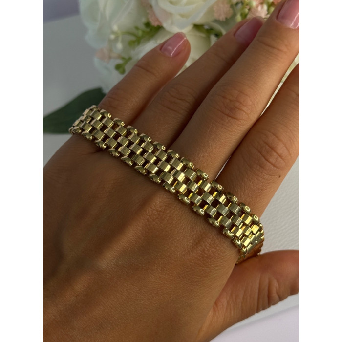 925 Sterling Silver Gold Plated Italy Milor Bracelet Length 7 Inch