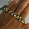 925 Sterling Silver Gold Plated Italy Milor Bracelet Length 7 Inch