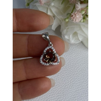 925 Sterling Silver Spinel & Beryl Pendant Length 0.95 Inch
