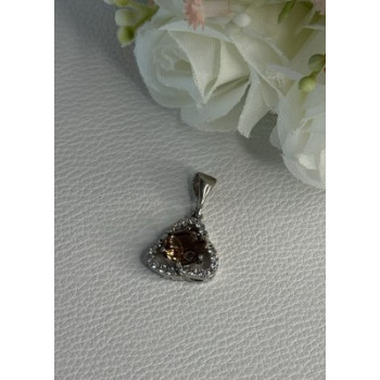 925 Sterling Silver Spinel & Beryl Pendant Length 0.95 Inch