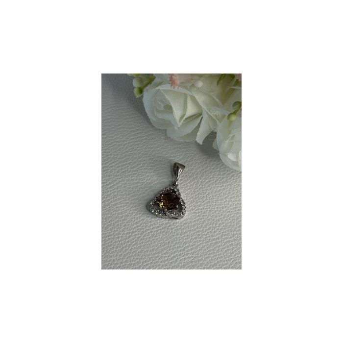 925 Sterling Silver Spinel & Beryl Pendant Length 0.95 Inch