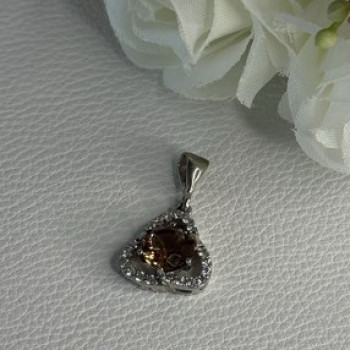 925 Sterling Silver Spinel & Beryl Pendant Length 0.95 Inch