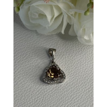 925 Sterling Silver Spinel & Beryl Pendant Length 0.95 Inch